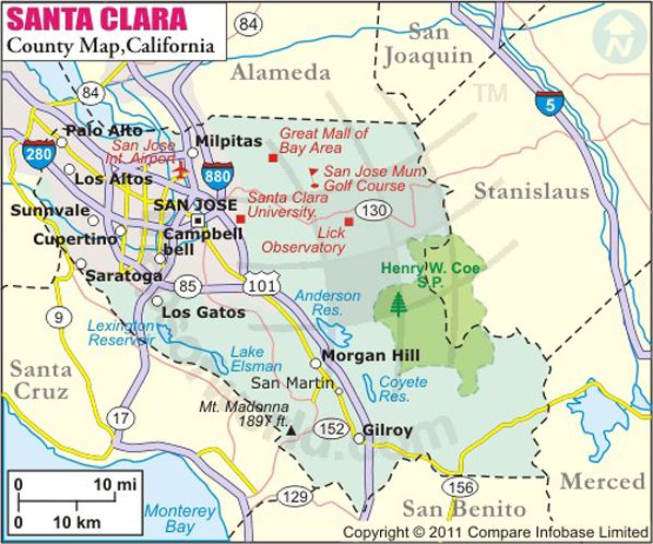map of santa clara county