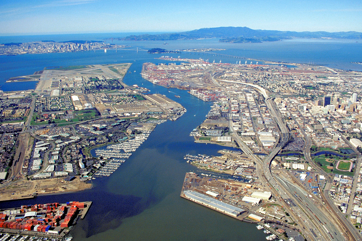 alameda and oakland from east bay
