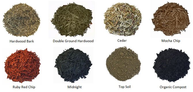 decorative and colored cedar mulch