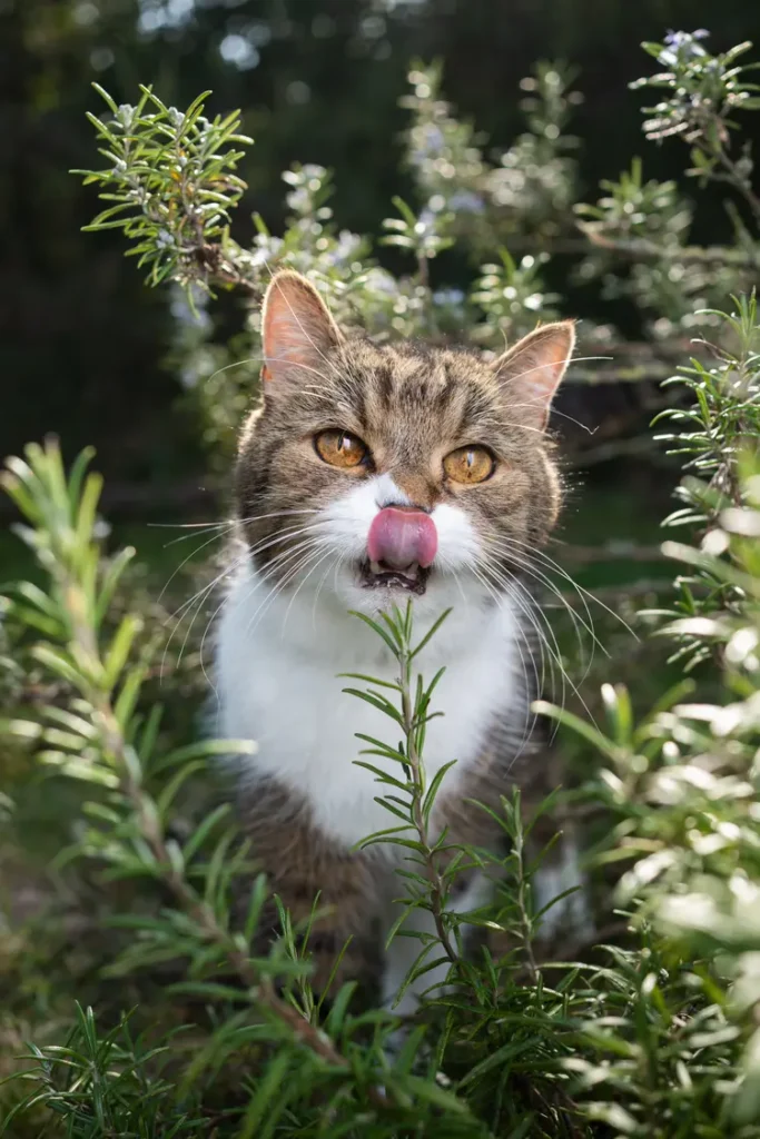 cat sniff drought tolerant rosemary great for texas gardens